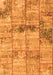 Serging Thickness of Machine Washable Patchwork Orange Transitional Area Rugs, wshcon1449org