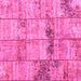 Square Patchwork Pink Transitional Rug, con1449pnk