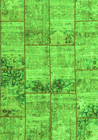 Patchwork Green Transitional Rug, con1449grn