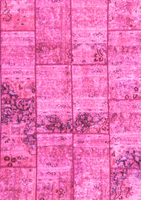 Patchwork Pink Transitional Rug, con1449pnk