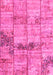 Patchwork Pink Transitional Rug, con1449pnk