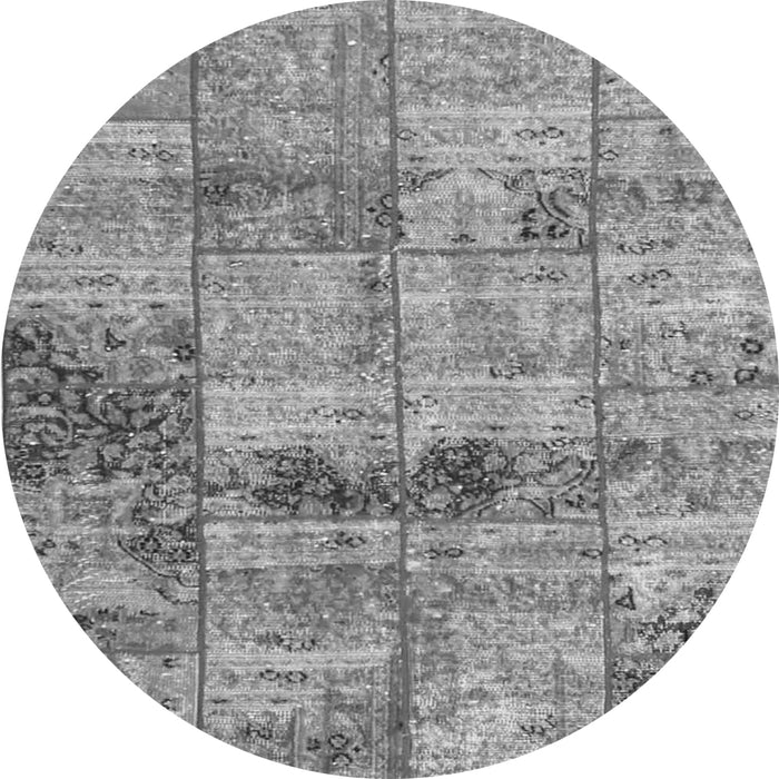 Square Patchwork Gray Transitional Rug, con1449gry