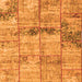 Serging Thickness of Patchwork Orange Transitional Rug, con1449org