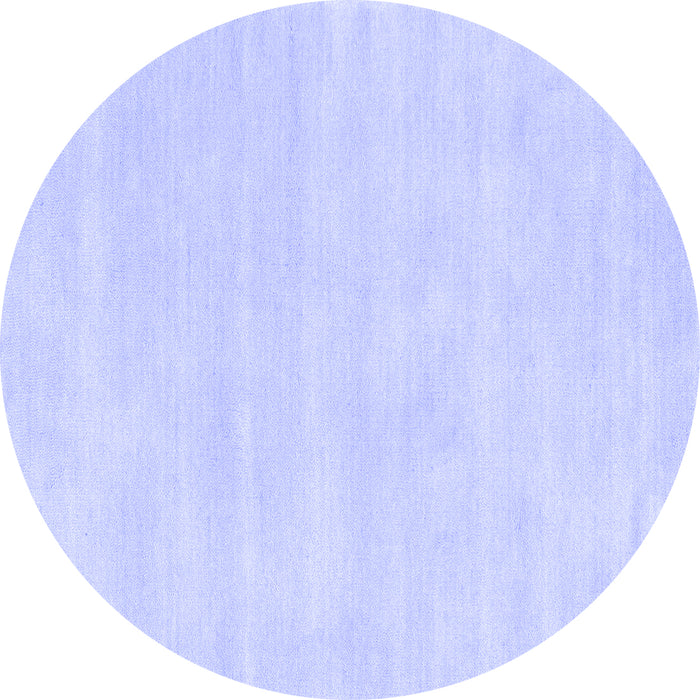 Round Abstract Blue Contemporary Rug, con144blu