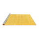 Sideview of Machine Washable Abstract Yellow Contemporary Rug, wshcon144yw