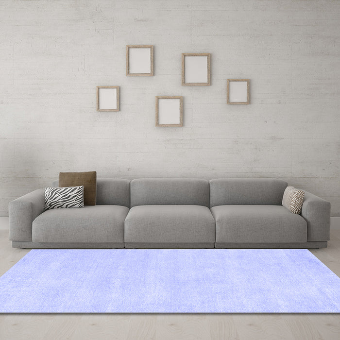 Machine Washable Abstract Blue Contemporary Rug in a Living Room, wshcon144blu