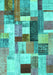 Patchwork Turquoise Transitional Rug, con1450turq