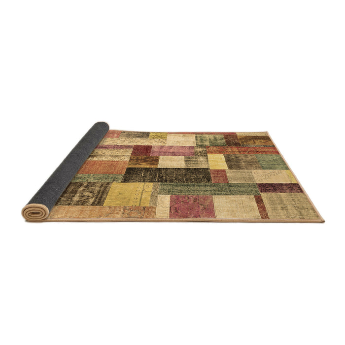 Sideview of Patchwork Brown Transitional Rug, con1450brn