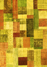 Patchwork Yellow Transitional Rug, con1450yw