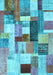 Patchwork Light Blue Transitional Rug, con1450lblu