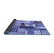 Sideview of Patchwork Blue Transitional Rug, con1450blu