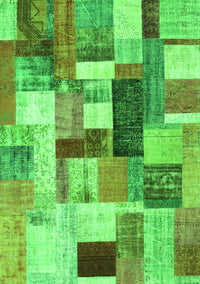 Patchwork Green Transitional Rug, con1450grn