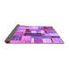 Sideview of Patchwork Purple Transitional Rug, con1450pur