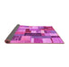 Sideview of Patchwork Pink Transitional Rug, con1450pnk