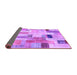 Sideview of Patchwork Purple Transitional Rug, con1451pur