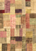 Patchwork Brown Transitional Rug, con1451brn