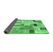 Sideview of Patchwork Emerald Green Transitional Rug, con1451emgrn