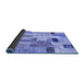 Sideview of Patchwork Blue Transitional Rug, con1451blu