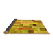 Sideview of Patchwork Yellow Transitional Rug, con1451yw