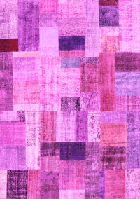 Patchwork Pink Transitional Rug, con1451pnk