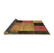 Sideview of Patchwork Brown Transitional Rug, con1452brn