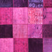 Square Patchwork Pink Transitional Rug, con1452pnk