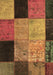 Patchwork Brown Transitional Rug, con1452brn