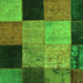 Serging Thickness of Patchwork Green Transitional Rug, con1452grn