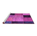 Sideview of Machine Washable Patchwork Purple Transitional Area Rugs, wshcon1452pur