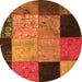 Machine Washable Patchwork Orange Transitional Area Rugs, wshcon1452org