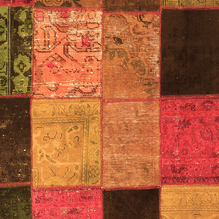 Patchwork Orange Transitional Rug, con1452org