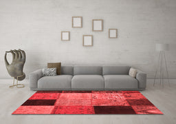 Transitional Red Washable Rugs