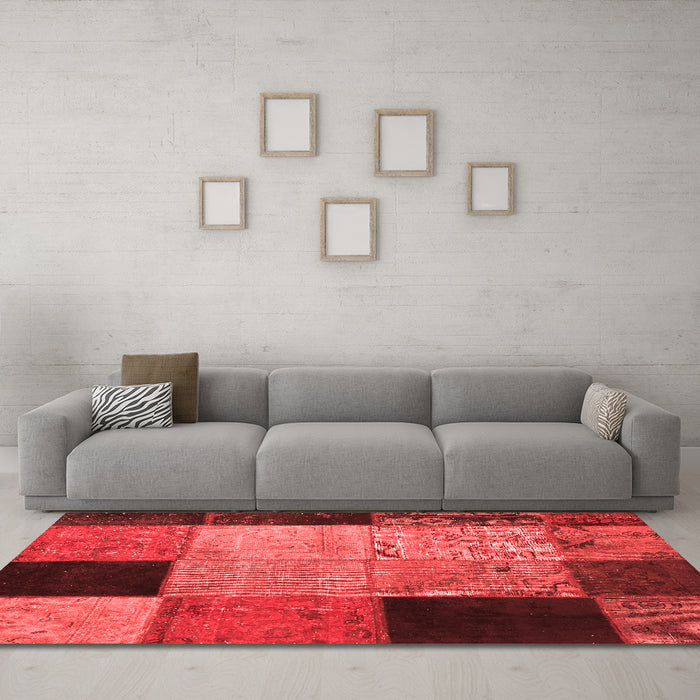 Transitional Red Washable Rugs