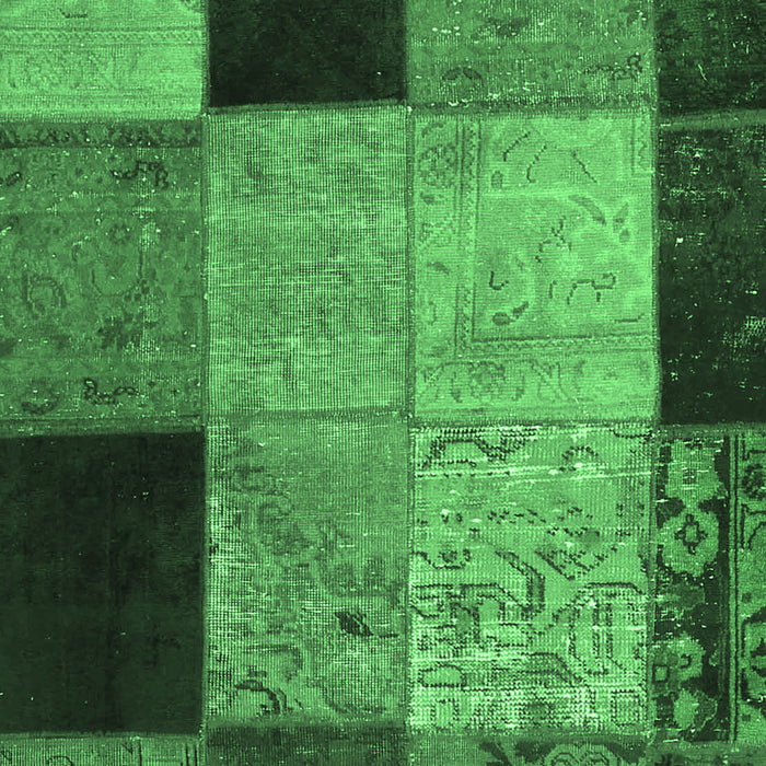 Patchwork Emerald Green Transitional Rug, con1452emgrn