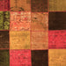 Serging Thickness of Patchwork Orange Transitional Rug, con1452org