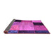 Sideview of Patchwork Purple Transitional Rug, con1452pur