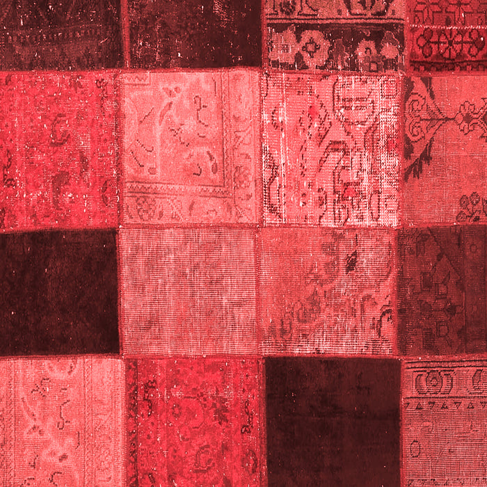 Patchwork Red Transitional Rug, con1452red