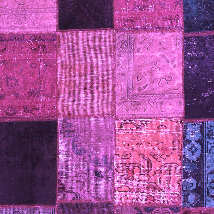 Patchwork Purple Transitional Rug, con1452pur