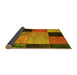 Sideview of Patchwork Yellow Transitional Rug, con1452yw