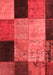 Patchwork Red Transitional Area Rugs