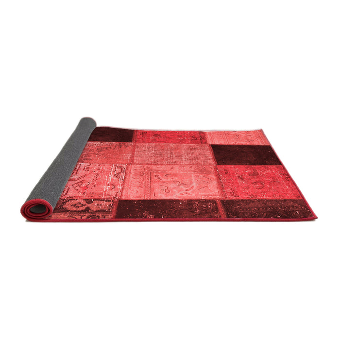 Patchwork Red Transitional Area Rugs