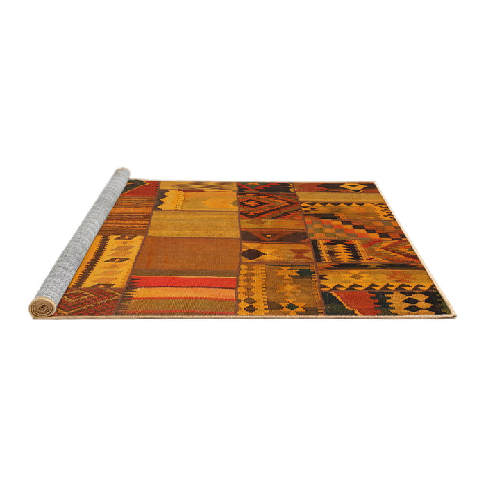 Serging Thickness of Machine Washable Contemporary Mahogany Brown Rug, wshcon1453