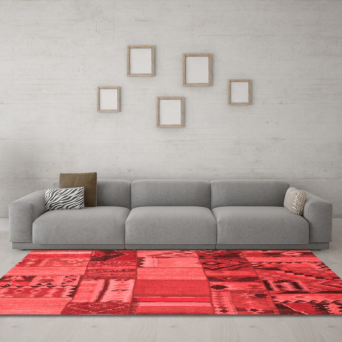 Transitional Red Washable Rugs