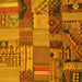 Square Patchwork Yellow Transitional Rug, con1453yw