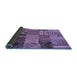 Sideview of Patchwork Blue Transitional Rug, con1453blu