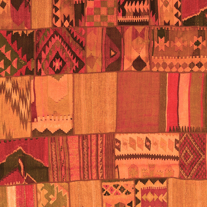 Patchwork Orange Transitional Rug, con1453org