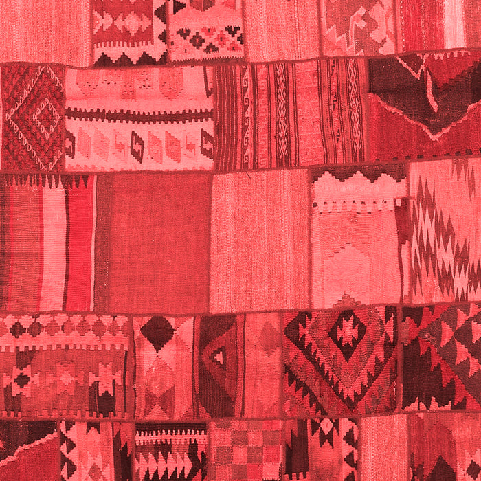 Patchwork Red Transitional Area Rugs