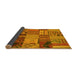 Sideview of Patchwork Yellow Transitional Rug, con1453yw