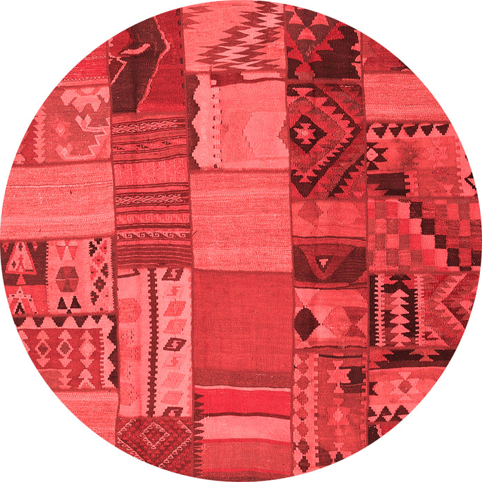Patchwork Red Transitional Rug, con1453red