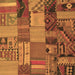 Square Patchwork Brown Transitional Rug, con1453brn